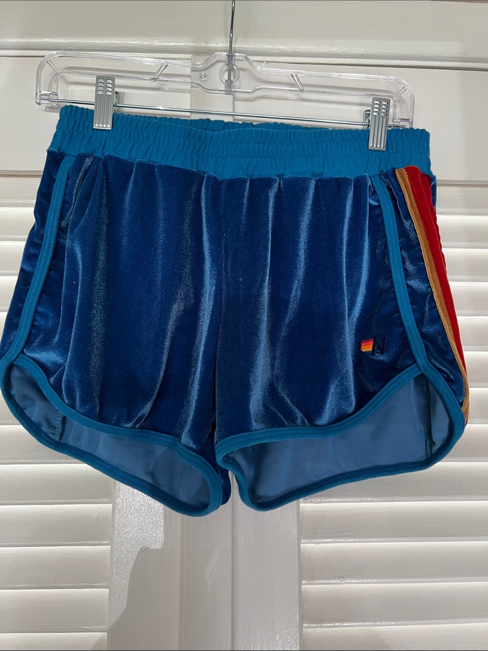 Aviator Nation velour shorts and hoodie